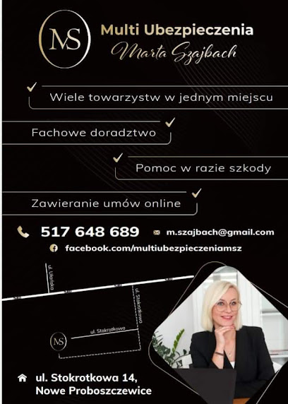 Multi Ubezpieczenia Marta Szajbach – OC, AC, NNW, Assistance, Majatkowe ,Komunikacyjne ,Na Zycie , Firmowe, Turystyczne – Nowe Proboszczewice