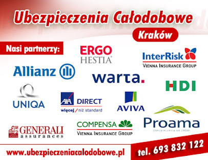 Calodobowe Ubezpieczenia 24h 7dni w tygodniu - wszystkie firmy w Krakow